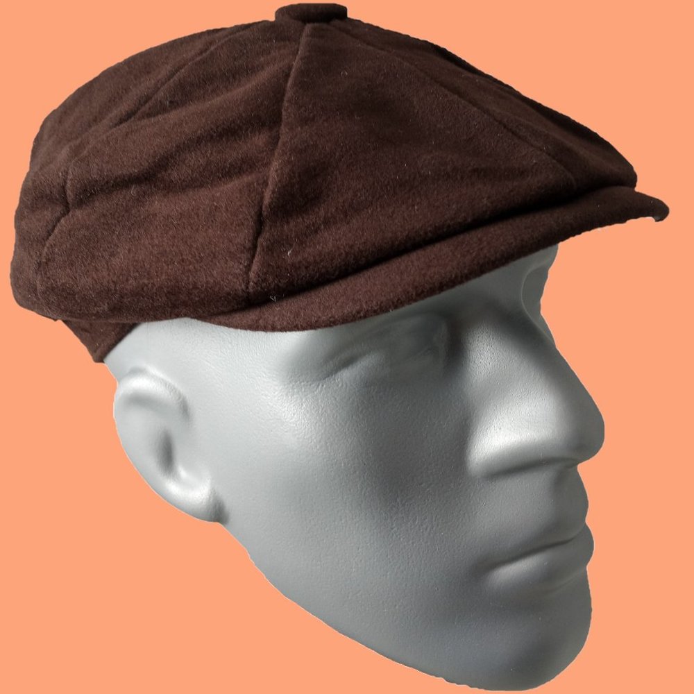PEAKY BLINDERS Style Moleskin Newsboy Cap HS217 in BROWN - PICK SIZE
